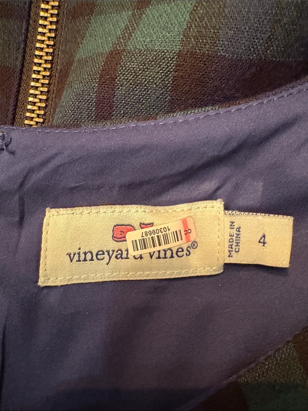 VINEYARD VINES Blackwatch Flutter Sleeve - size 4 - Picture 6 of 7